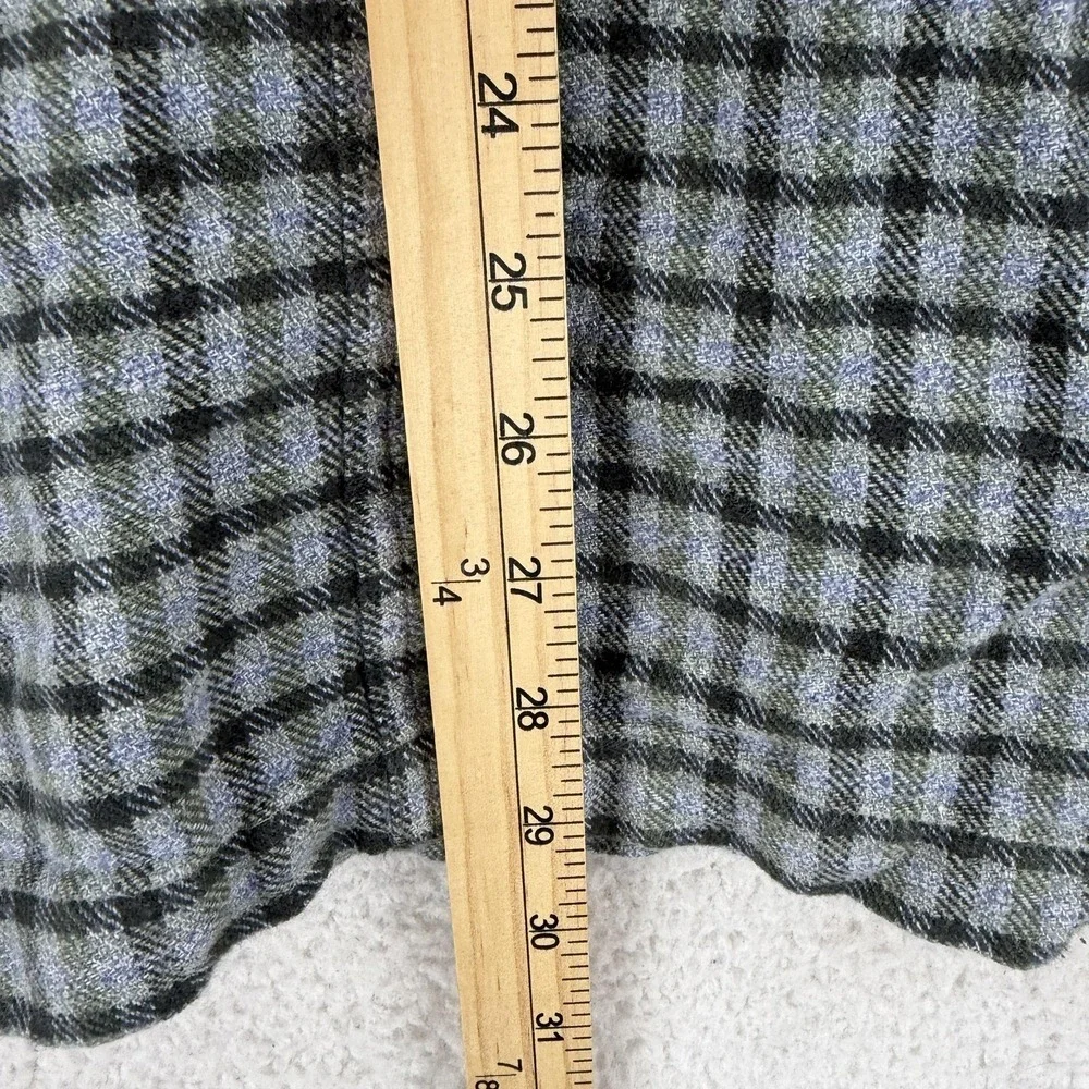 The North Face A5 Shirt‎ Mens Large Gray Plaid Flannel Long Sleeve Button Front